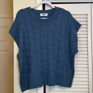 Double Zero Gray Blue Knit Vest